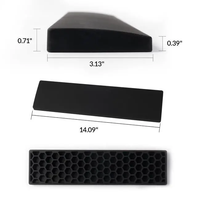 Alt view image 3 of 7 - Ergonomic Silicone Wrist Rest for Keychron K8 / K8 Pro / K8 Max / K8 HE/ C1 / C1 Pro / L4, 14.09" Honeycomb Non-Slip Palm Rest, 80% TKL Mechanical Keyboards Support with Typing Pain Relief