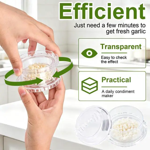 Alt view image 3 of 7 - 2PCS Clear Manual Garlic Twister