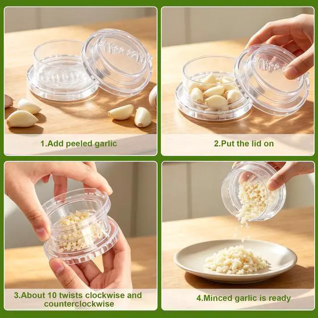 Alt view image 6 of 6 - Transparent Manual Garlic Twister, Multi-Functional Ginger Mincer