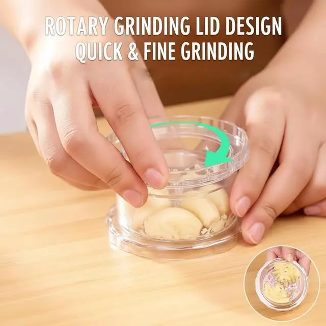 Alt view image 3 of 7 - 4 Pcs Garlic Presses Clear Plastic Garlic Grinder and Mincer Tool Dishwasher Safe & Easy for Kitchen