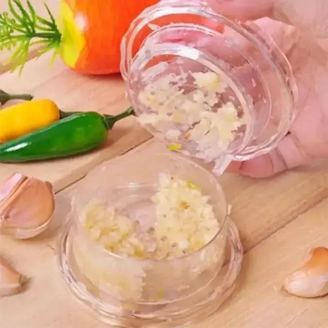 Alt view image 5 of 7 - 4 Pcs Garlic Presses Clear Plastic Garlic Grinder and Mincer Tool Dishwasher Safe & Easy for Kitchen