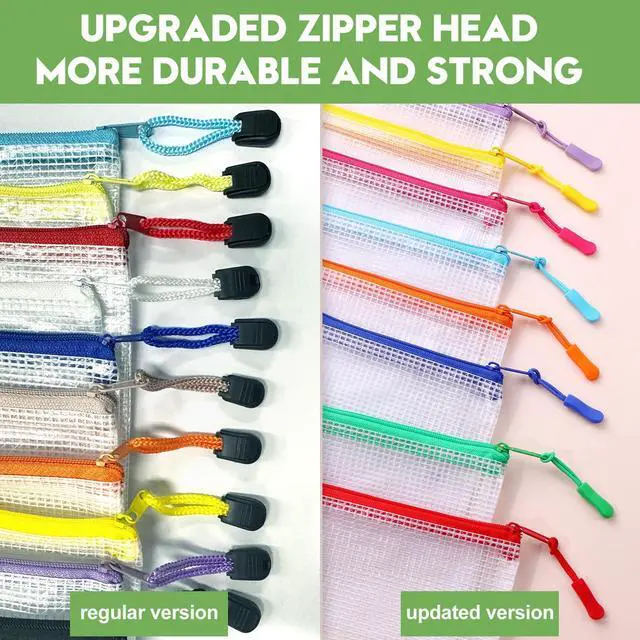 Alt view image 3 of 7 - 24pcs Mesh Zipper Pouch Bags Puzzle Storage Bags, A4 13x9 Inches Large Reusable Zipper Pouches for Classroom Organizing Board Game Home Organization