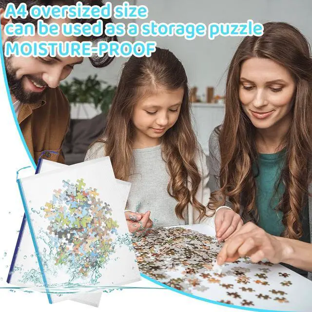 Alt view image 6 of 7 - 24pcs Mesh Zipper Pouch File Bags Puzzle Storage Bags, A4 13x9 Inches Large Reusable Zipper Pouches for Organizing Classroom Board Game Organization