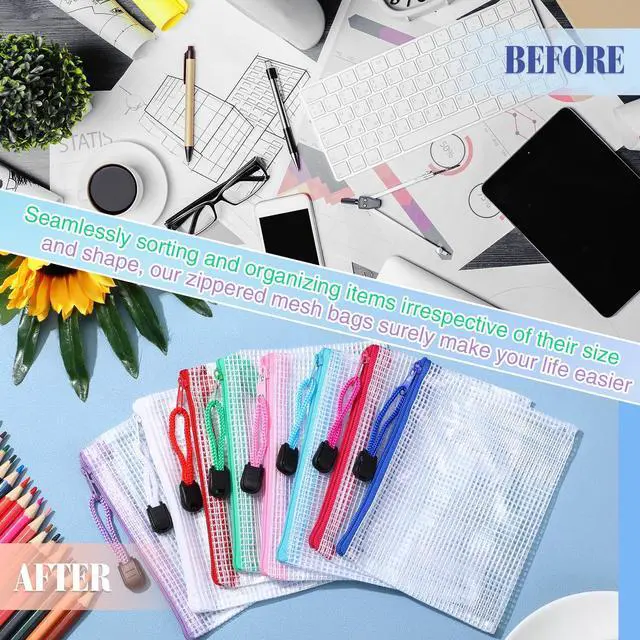 Alt view image 6 of 6 - 32 Pcs Mesh Zipper Bags Bikini Organizer,Classic Color,5.1 x 4.1 Inch