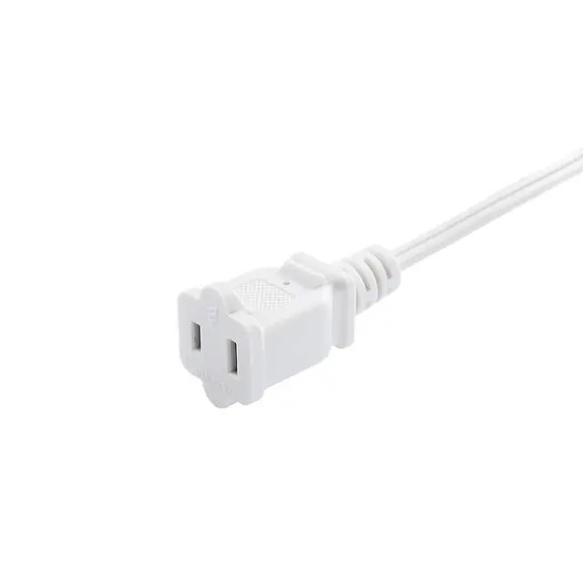 Alt view image 4 of 6 - White Extension Cord 5 Foot, Single Plug Appliance Power Cable 18 Gauge, Two Prong Male Female, for NEMA 5-15P to NEMA 5-15R, Ideal for Home Office Electronics, 3 Pack
