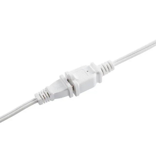 Alt view image 5 of 6 - White Extension Cord 5 Foot, Single Plug Appliance Power Cable 18 Gauge, Two Prong Male Female, for NEMA 5-15P to NEMA 5-15R, Ideal for Home Office Electronics, 3 Pack