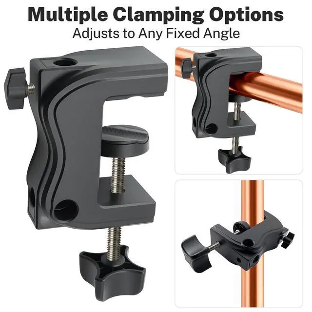 Alt view image 3 of 6 - Microphone Stand, 20" Flexible Gooseneck Desktop Mic Stands Holder,3/8" to 5/8" Screw Adapter, 360 Adjustable Compact Mic Arm for Meetings, Lectures, Live Broadcast Equipment