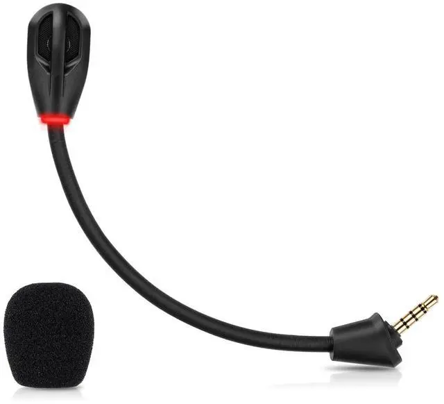 Main image of Microphone Replacement for Kingston HyperX Cloud II Wireless Gaming Headset, Detachable Mic Boom with LED Mute Indicator on PC PS5 PS4 Xbox Series X/S
