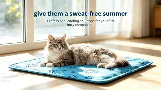 Alt view image 2 of 7 - Gel-Filled Cooling Mats for Cats Dogs Pets 17''x17'', Water-Proof Surface, Summer Dog Cool Mat, Cooling Cat Bed, Cool Mat, Ice Mat, Seat Cushion for Summer (Small, Snowflake)