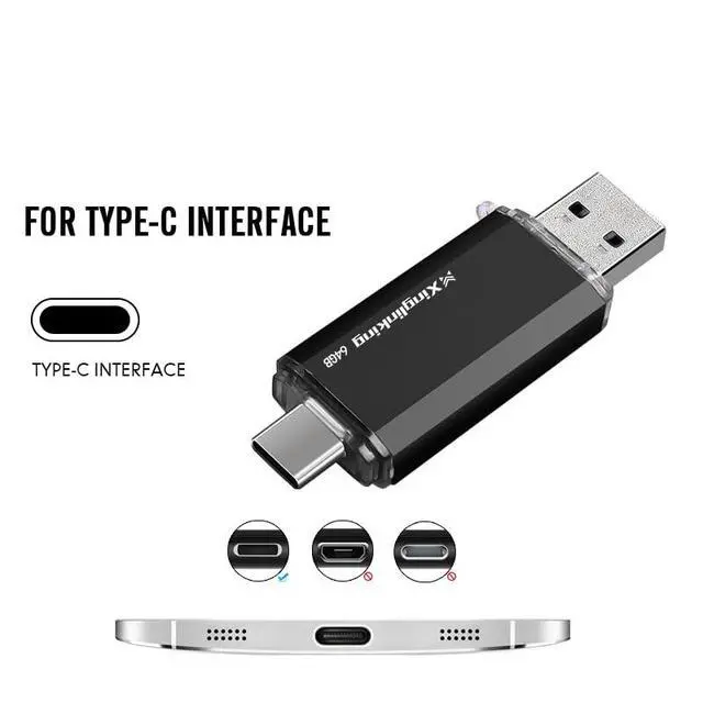 Alt view image 6 of 7 - Dual USB Flash Drive USB C & USB A 2-in-1, Thumb Drive for Type-C Phones, PC, External Storage for Photos/Videos/Files