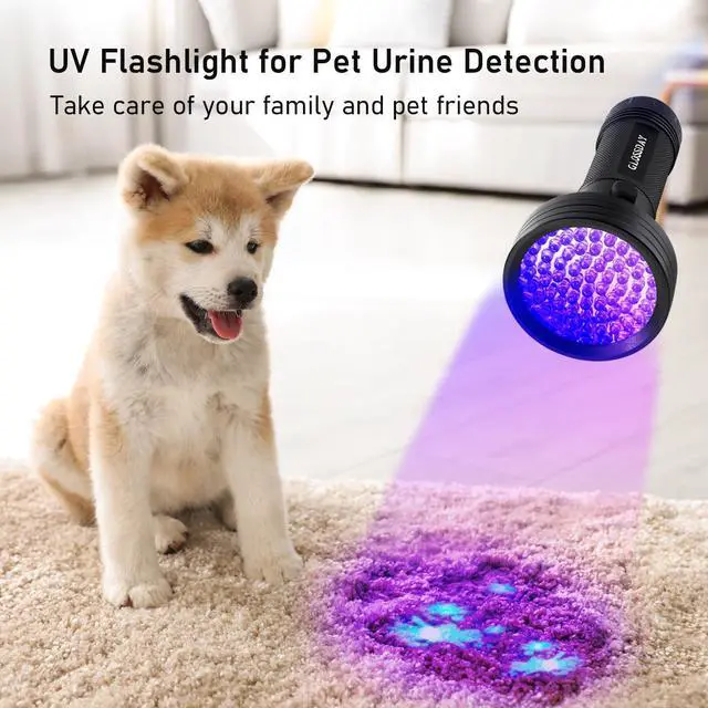 Alt view image 3 of 6 - Blacklight Flashlight 68 LED UV Flash Light,Ultraviolet Flashlight Black Light Professional Pet Urine Detector for Dog/Cat Urine,Pet Stains,Hunting Scorpions