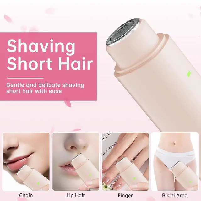 Alt view image 4 of 7 - Bikini Trimmer for Women Pubic Hair - 2 in-1 Electric Razors for Women - Rechargeable Dual Head Electric Shaver - Waterproof Bikini Trimmer for Underarm Leg Arm Body Face Armpit Hair Remover