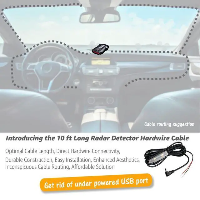 Alt view image 5 of 5 - Direct HardWire Power Cord Kit for Whistler Radar Laser Detector