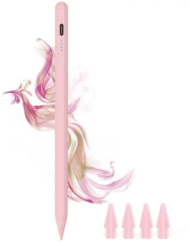 Main image of Stylus Pen for iPad 9th&10th - Type-c Charging Pencil for ipad Palm Rejection Active Pen Compatible with (2018-2025) Apple iPad 6/7/8/9/10/11(A16), Air 3/4/5/M2/M3, Mini 5/6, Pro 11"/12.9"/M4Pink