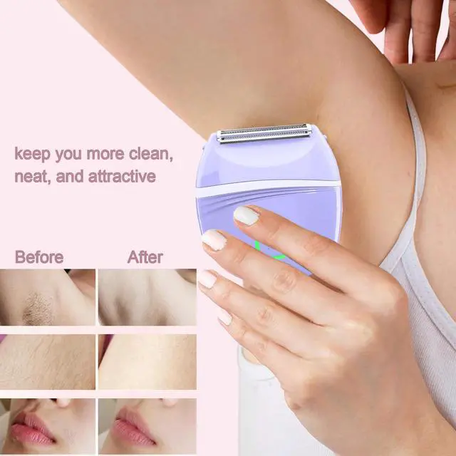 Alt view image 2 of 7 - Women Electric Shaver, Bikini Trimmer for Women, Rechargeable Electric Razor for Legs, Face, Arm, Underarm, Bikini Area