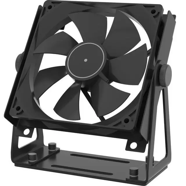 Main image of Multi-Purpose Desk Fan Stand Mount for 120 and 140mm PC Computer Fans (Black)