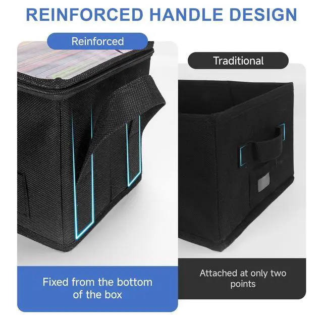 Alt view image 6 of 6 - CD Case Holder with Clear Lid, CD Storage Box 2Pack Black