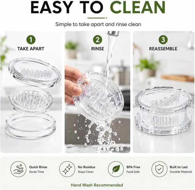 Alt view image 5 of 7 - Clear Manual Garlic Twister Mincer, Crusher & Grinder for Ginger, Herbs