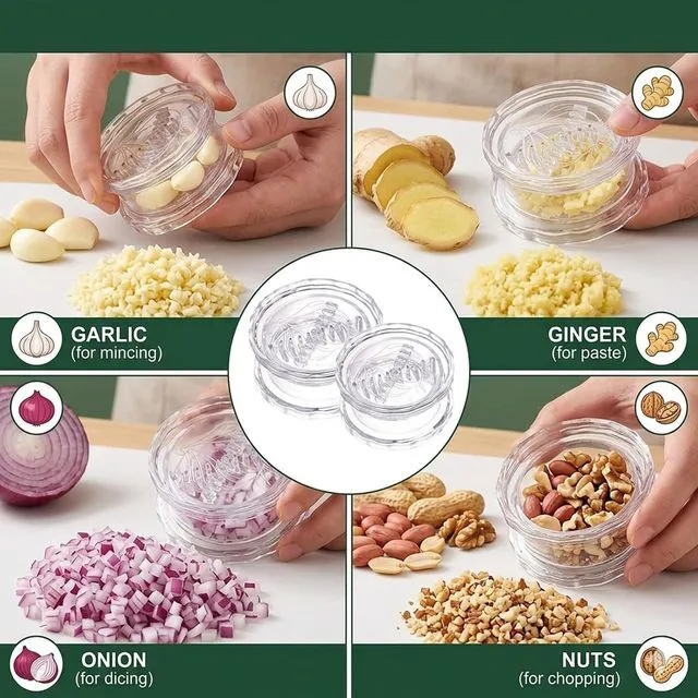 Alt view image 7 of 7 - Clear Manual Garlic Twister Mincer, Crusher & Grinder for Ginger, Herbs