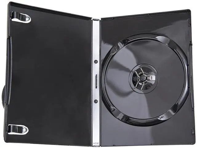 Main image of Premium Grade Shiny Black Single CD DVD Blu-ray Disc Case, 14mm (10)
