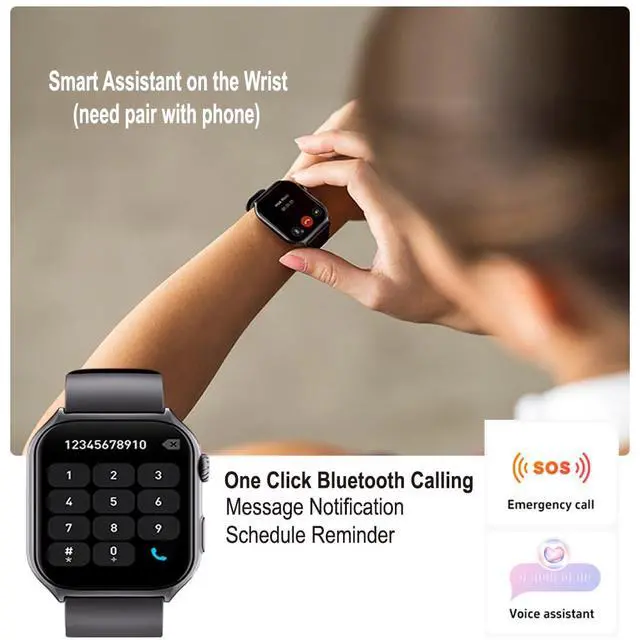 Alt view image 4 of 6 - Fitness Tracker Smart Watch (Answer/Make Call) with Heart Rate Monitor/Step Counter/Calories, Activity Tracker Sleep Monitor, IP68, Health Tracker Pedometer Stopwatch for Man Women