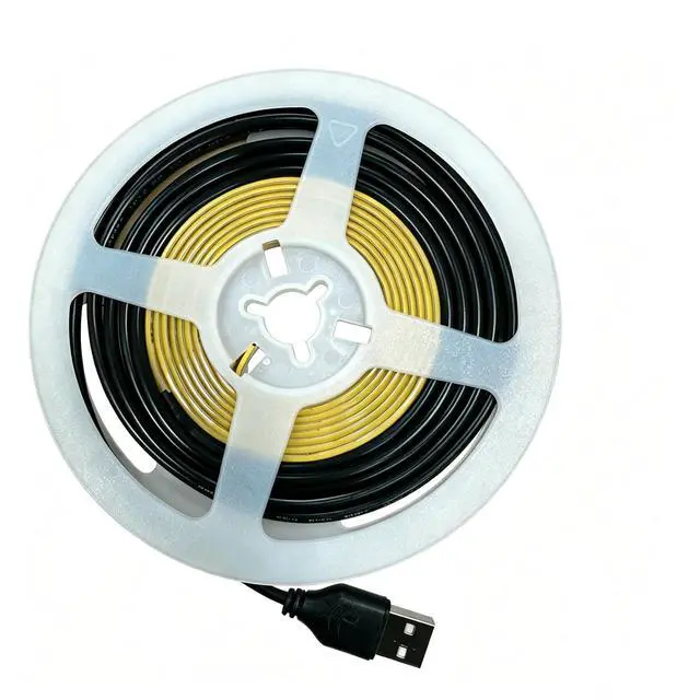 Alt view image 3 of 7 - Ultra Thin 3mm 5v USB Cob Led Light Strip Gaming Desk Pc Setup Mood Lighting(Purple, 2ft)