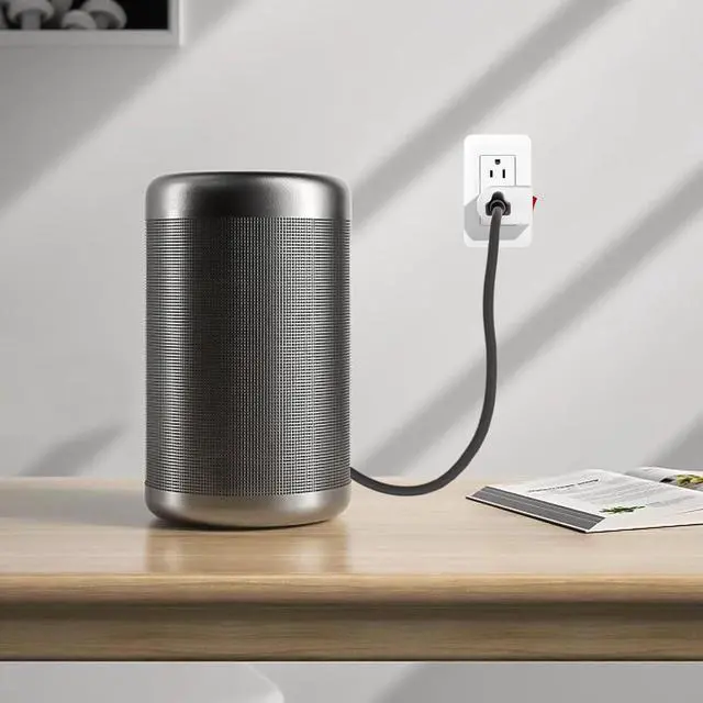 Alt view image 6 of 7 - Grounded Outlet with ON Off Switch, Wall Tap Adapter Single Outlet Power Switch 15A 1875W/3 Prong Plug Switch in White, ETL Listed (1 Pack)