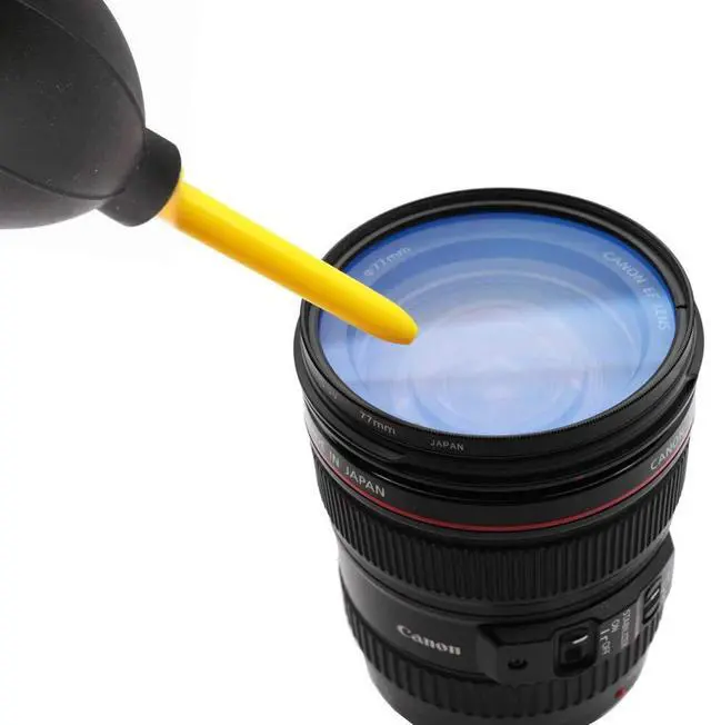 Alt view image 2 of 6 - Dust Cleaner Kit Strong Cleaning Air Blower + Soft Brush Blower for Camera & Camcorder, Lens, LCD Screens, etc + Microfiber Cloth
