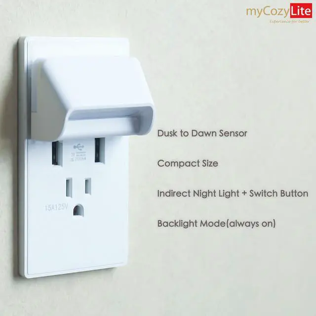 Alt view image 5 of 7 - Amber Night Light Plug in, Dual Light Modes Adjustable, Dusk to Dawn Sensor, Automatic ON Off, 2 Pack Night Lights Plug into Wall for Bedroom, Bathroom, Kitchen, Hallway, Stairway