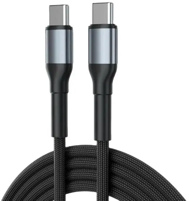 Main image of USB-C to USB-C 60W Fast Charger Cable, 480Mbps Speed, USB-IF Certified, for Fast Charging Apple iPhone 16/15, iPad, MacBook, Samsung Galaxy, Tablets, Laptops, 2 Pack (Gray, 3 ft)
