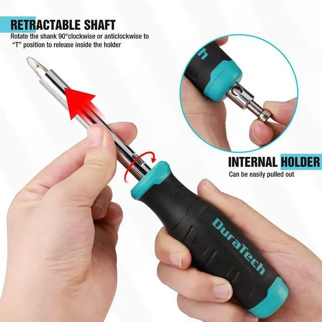 Alt view image 4 of 7 - Multi-Bit Screwdriver Set, 18-in-1 Precision T-Bar Repair Tool