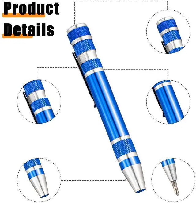 Alt view image 3 of 5 - 4 PCS 8 In 1 Multitool Pen Screwdriver Mini Set Handy Tool, Magnetic Portable Screwdriver for Repairing Installing Hand Tool