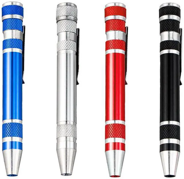 Alt view image 5 of 5 - 4 PCS 8 In 1 Multitool Pen Screwdriver Mini Set Handy Tool, Magnetic Portable Screwdriver for Repairing Installing Hand Tool