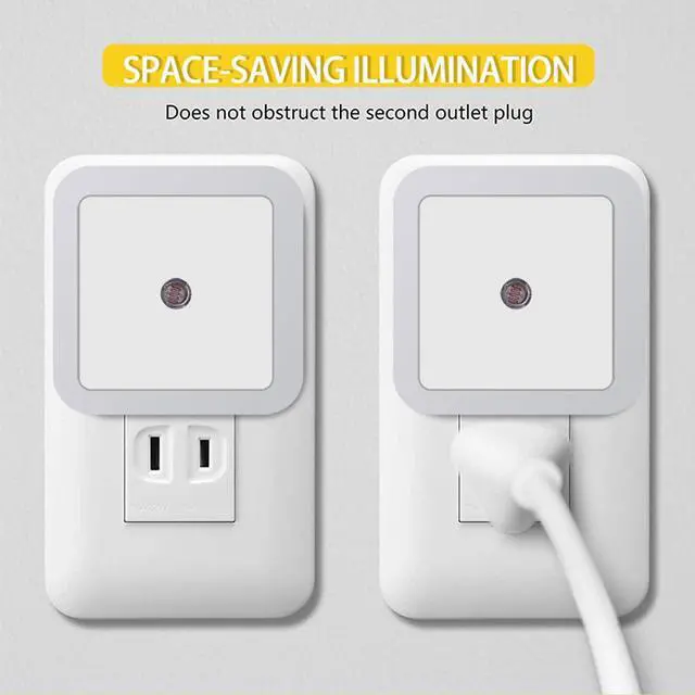 Alt view image 2 of 6 - Night Lights Plug into Wall,Dusk-to-Dawn Sensor with Automatically Turn on and Off Night Light Bedroom,Bathroom,Stairs,Warm, 4 Packs