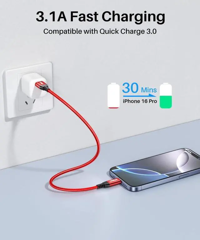 Alt view image 3 of 6 - 10Gbps Android Auto USB C Cable 6 Inch/0.5FT, 3.1A USB C 3.1 Gen2 Cable Data Transfer, Type C CarPlay Fast Charging for iPhone 16 15 Pro/Pro Max/Plus, Samsung T7, Galaxy S23 S22 Ultra, SSD