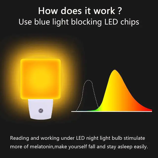 Alt view image 4 of 7 - Night Lights Plug into Wall, UL Listed Soft Warm Amber Color Dusk to Dawn Sensor Plug in Night Light for Baby, Kids, Adults, Bedroom, Hallway, Kitchen, Bathroom, Stairs 2 Pack