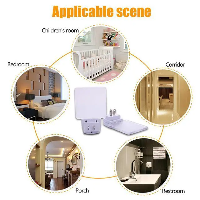 Alt view image 7 of 7 - Night Lights Plug into Wall, UL Listed Soft Warm Amber Color Dusk to Dawn Sensor Plug in Night Light for Baby, Kids, Adults, Bedroom, Hallway, Kitchen, Bathroom, Stairs 2 Pack