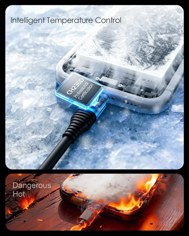 Alt view image 5 of 7 - 1.5ft Short USB C Cable,3 Pack Silicone 60W Fast Charging Type-C Cable