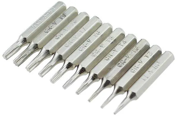 Main image of Torx Micro Bit RLECS 10PCS 28mm Length Torx Bits Set,T1 T2 T3 T4 T5,T6,T7,T8,T9,T10 Screwdriver Bit Set