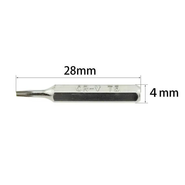 Alt view image 2 of 5 - Torx Micro Bit RLECS 10PCS 28mm Length Torx Bits Set,T1 T2 T3 T4 T5,T6,T7,T8,T9,T10 Screwdriver Bit Set