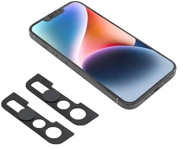 Main image of Phone Front Camera Cover,Webcam Cover Compatible for iPhone 17e /16e / 14/14 Plus / 13/13 Mini /13 Pro / 13 Pro Max,Protect Privacy and Security,Not Affect Face ID, 2 Pack-Black
