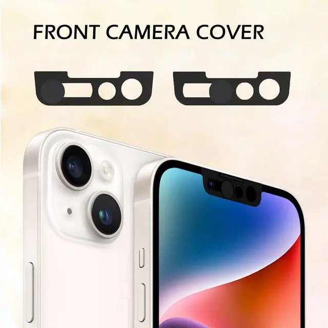 Alt view image 7 of 7 - Phone Front Camera Cover,Webcam Cover Compatible for iPhone 17e /16e / 14/14 Plus / 13/13 Mini /13 Pro / 13 Pro Max,Protect Privacy and Security,Not Affect Face ID, 2 Pack-Black