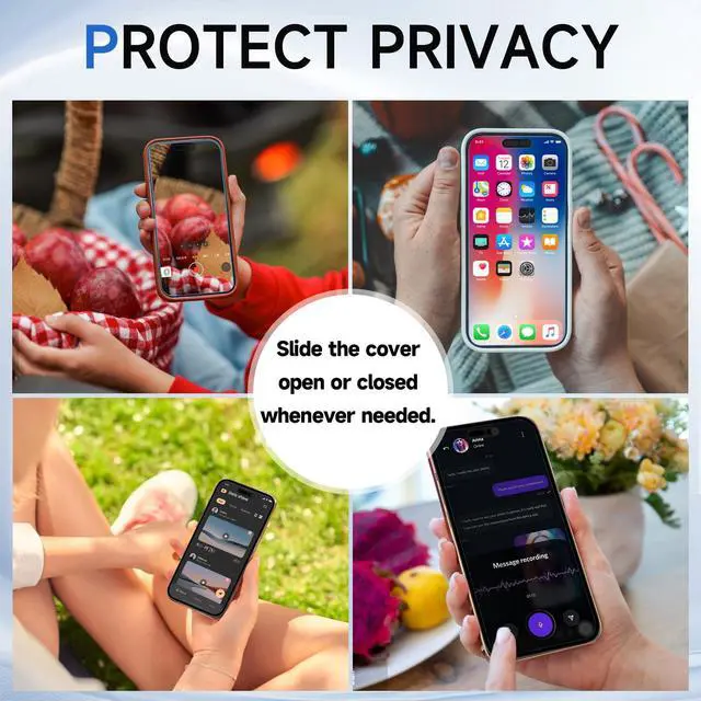 Alt view image 7 of 7 - Front Camera Covers Compatible with iPhone 17/17 Air / 17 Pro/ 17 Pro Max | Camera Blocker for Privacy and Safety | 2Pack | Black