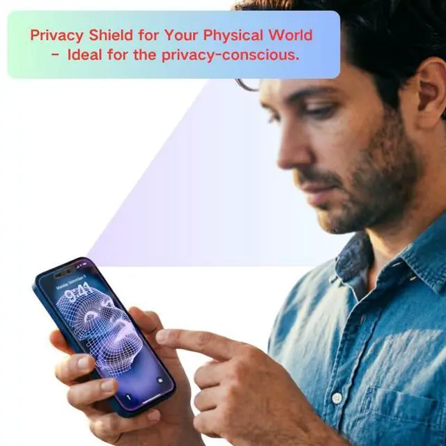 Alt view image 5 of 7 - Front Camera Privacy Cover, Camera Protector Compatible with iPhone 16/16Plus/16Pro/16 Pro Max/15/15Plus/15Pro/15 Pro Max/14Pro/14 Pro Max,, On/Off Face Recognition , Strong Adhesive-Black, 2 Pack