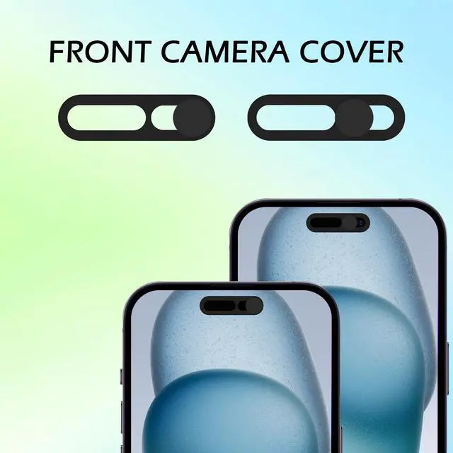 Alt view image 7 of 7 - Webcam Cover,Front Camera Cover Compatible for iPhone 15/15 Plus/15 Pro/15 Pro Max/14 Pro/14 Pro Max,Protect Privacy and Security,Not Affect Face ID, 2 Pack-Black