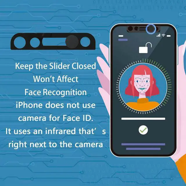 Alt view image 3 of 7 - Phone Front Camera Cover,Webcam Cover Compatible for iPhone X/XS/XR/XS Max, iPhone 11/11 Pro/11 Pro Max,iPhone 12/12 Mini /12Pro /12Pro Max,Protect Privacy and Security,Not Affect Face ID(Black)