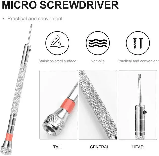 Alt view image 3 of 5 - 630 Pcs Tiny Micro Repair Screw Kit Eyeglass Sunglass Repair Kit with Screwdriver for Repair Spectacles, Watch, Jewelry