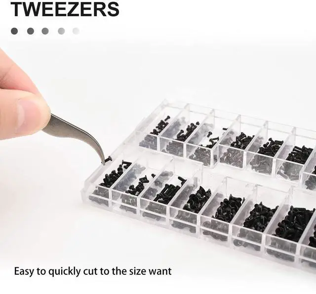 Alt view image 5 of 5 - 630 Pcs Tiny Micro Repair Screw Kit Eyeglass Sunglass Repair Kit with Screwdriver for Repair Spectacles, Watch, Jewelry