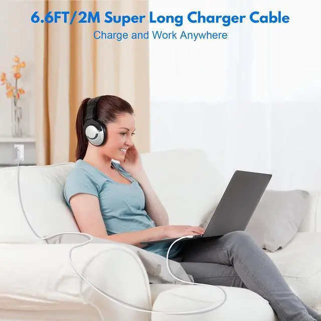 Alt view image 6 of 6 - USB C to USB C Charging Cable (6.6FT, 2Pack) for iPhone 16 Series, 60W Fast Charging Type C to C Cord for iPhone 15/16,Pro, Plus,Pro Max, for Mac Book Pro/Air, for IPad Air 4/5/Mini 6