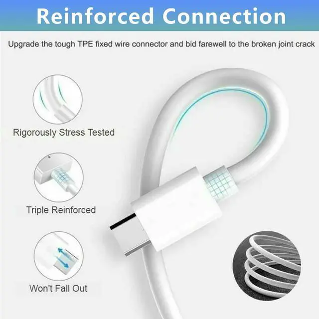 Alt view image 5 of 7 - 60W USB C Charger Cable 3ft, 4-Pack USB C to USB C Cable Fast Charging, USB C to USB C Cord for MacBook Air, Compatible with iMac, iPhone 15, iPad Pro, Laptop, Samsung Galaxy S23, White